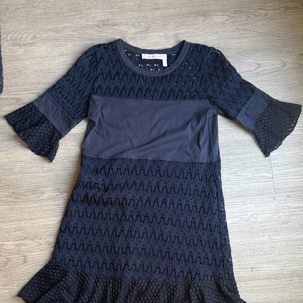 See by Chloe Elegant Navy Lace Dress - Picture 3 of 8